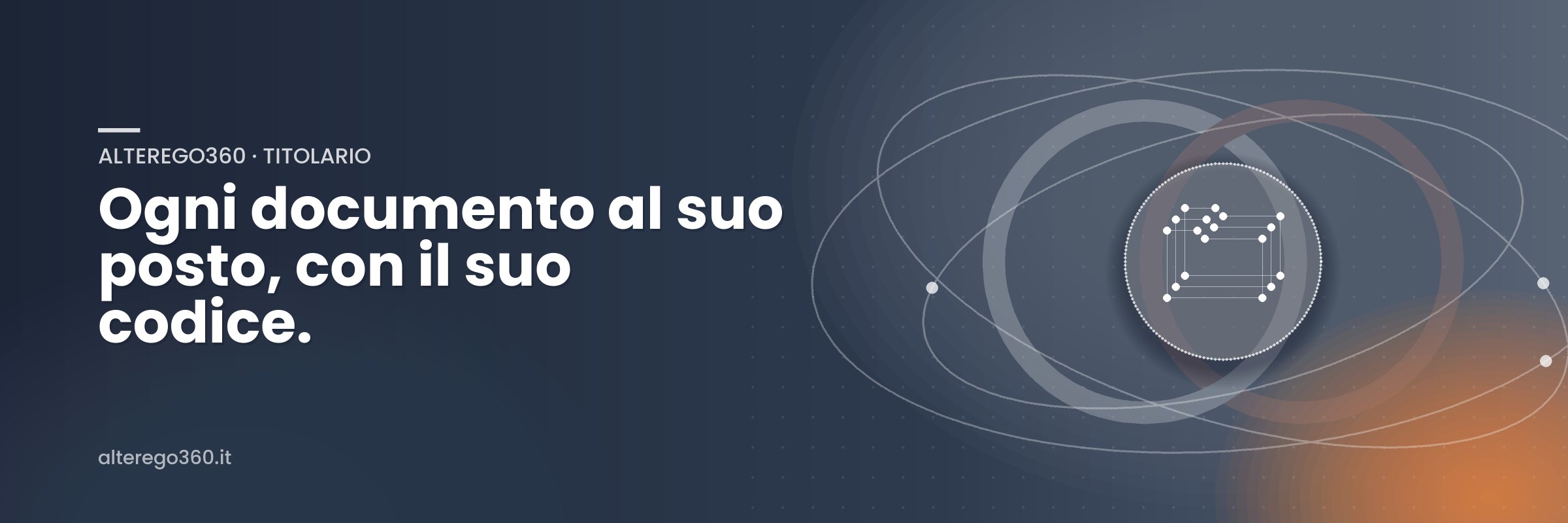 AlterEgo360 · Titolario: Ogni documento al suo posto, con il suo codice.